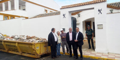 Caraballo visita obras del PFEA, Confederación y Planes Provinciales en Villalba del Alcor y Manzanilla