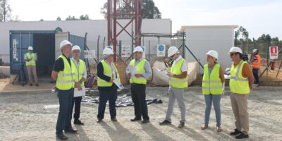 Manuel Domínguez, director ejecutivo de Giahsa, visita las obras del depósito de Villalba