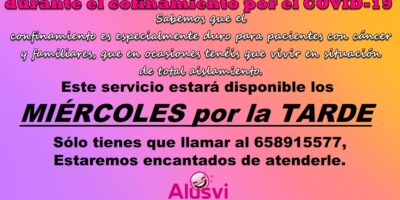 Alusvi Pilas «lucha y sonríe por la vida» asesorando por teléfono cada miércoles por la tarde