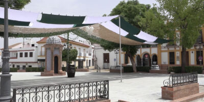 La Plaza de Andalucía de Manzanilla, un espacio que rinde homenaje a los agricultores y a la vid