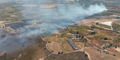 Estabilizado el incendio en el paraje Arroyo de la Madreselva en Bollullos