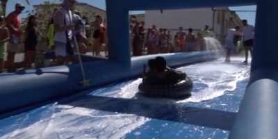 Palos de la Frontera queda ‘pasado por agua’ con su tobogán acuático