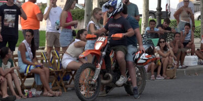 Una carrera de cintas en moto cierra las fiestas patronales de Chucena