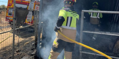 Extinguido un incendio en una cuadra en Manzanilla